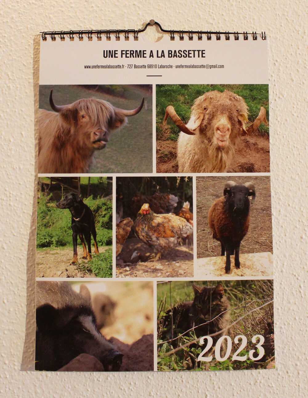 Calendrier 2023 - avec les animaux de la ferme - A4